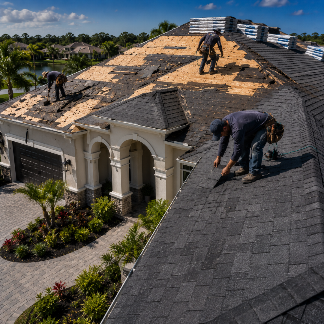 Roof replacement in Central Florida by Elite Group Home Restoration