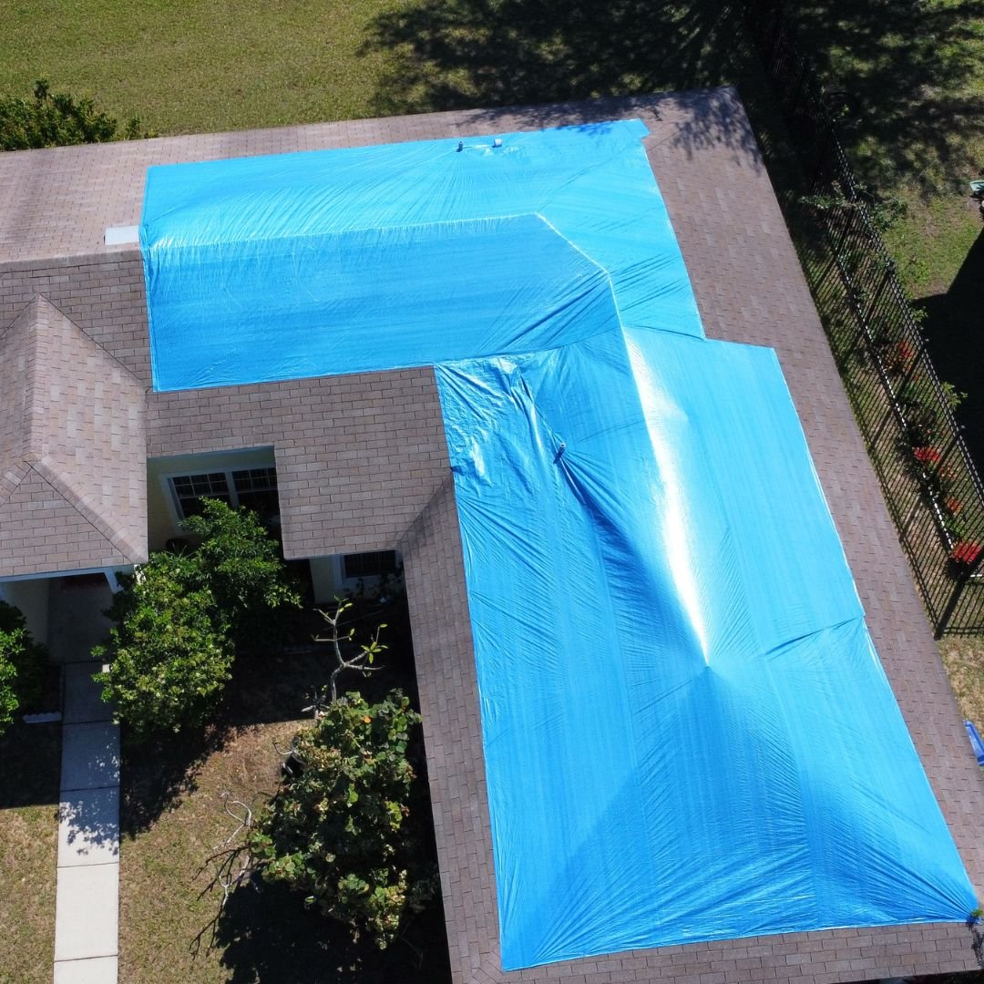 Emergency roof tarp installation in Kissimmee, FL